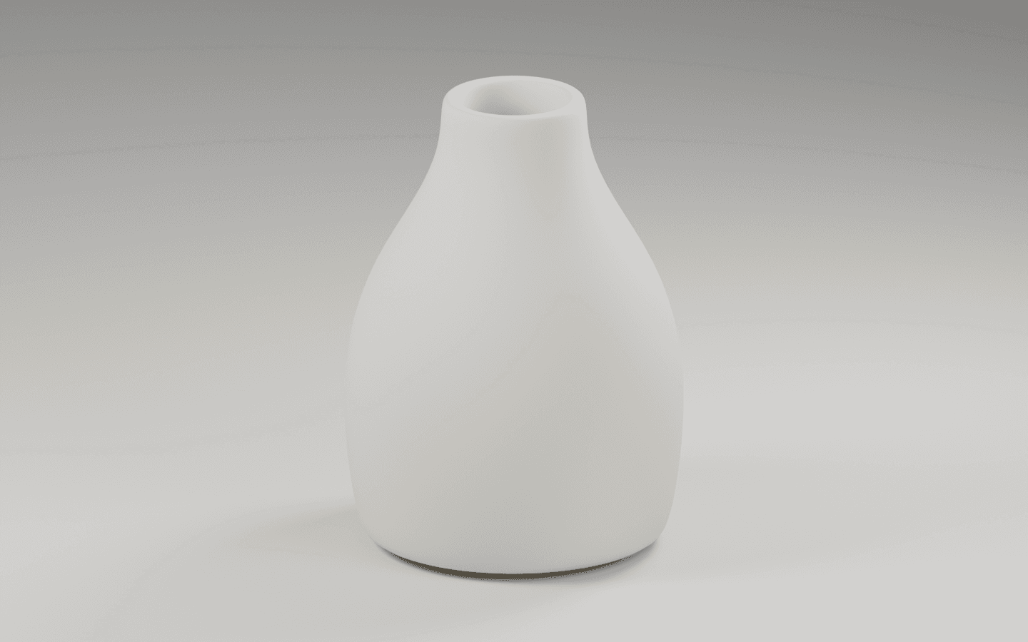 Ivory matte vase with restrained highlights in the fixed studio scene