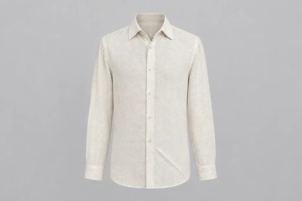 The actual mannequin-removal candidate preserves six buttons and reveals an inferred collar interior.