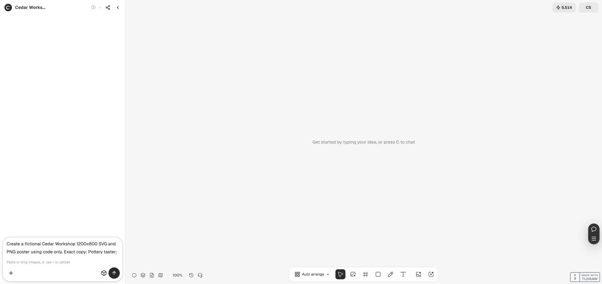 Live Ciyo demo: fictional input in the full product viewport. The original interface and artwork use English; the copyable brief below is localized.