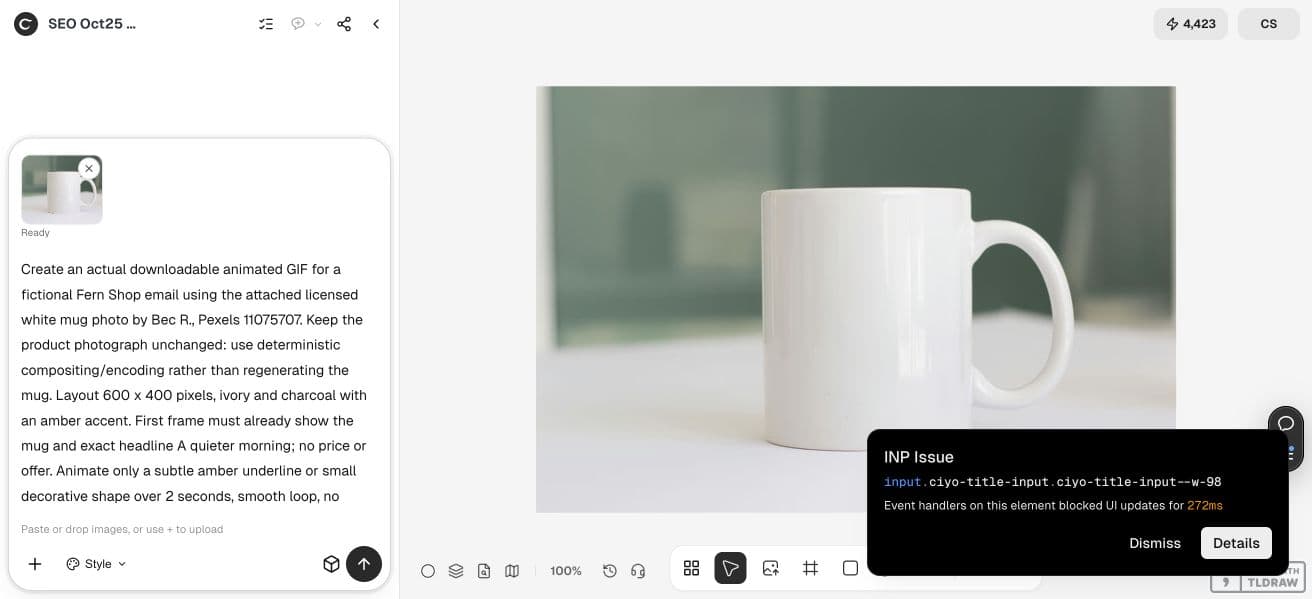 The real mug photograph and the brief for a first-frame-safe email GIF
