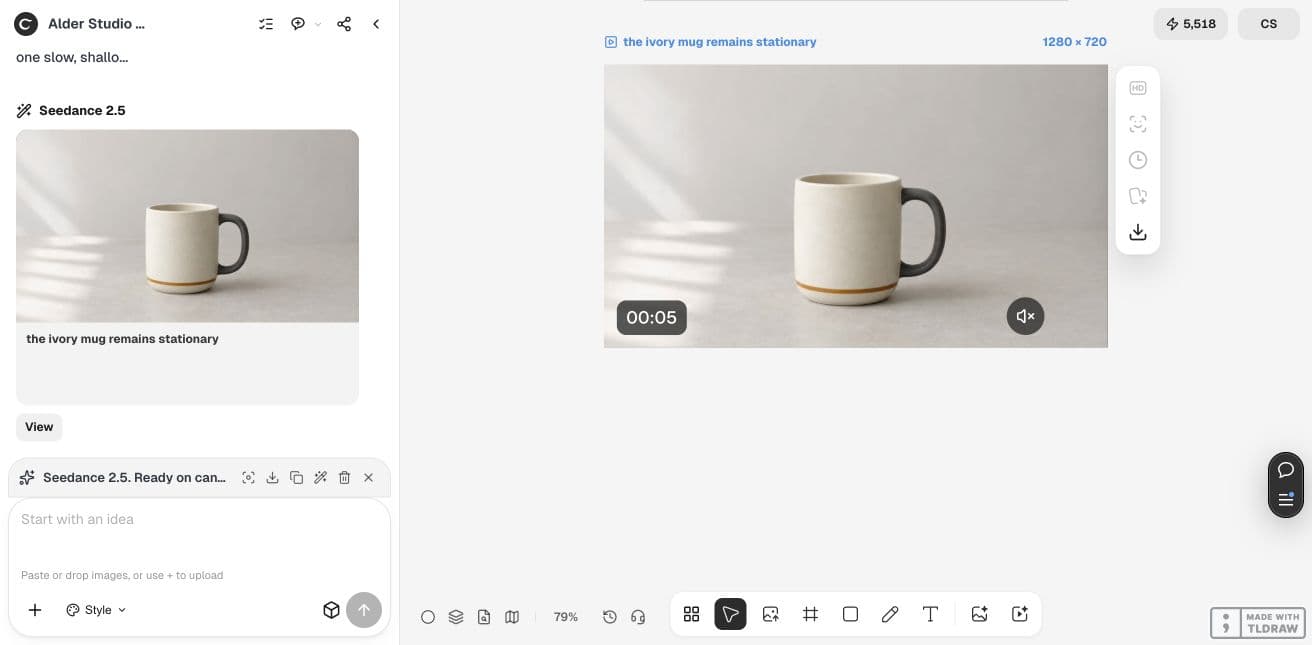 Ciyo 顯示已完成的 Reference 模式馬克杯影片。