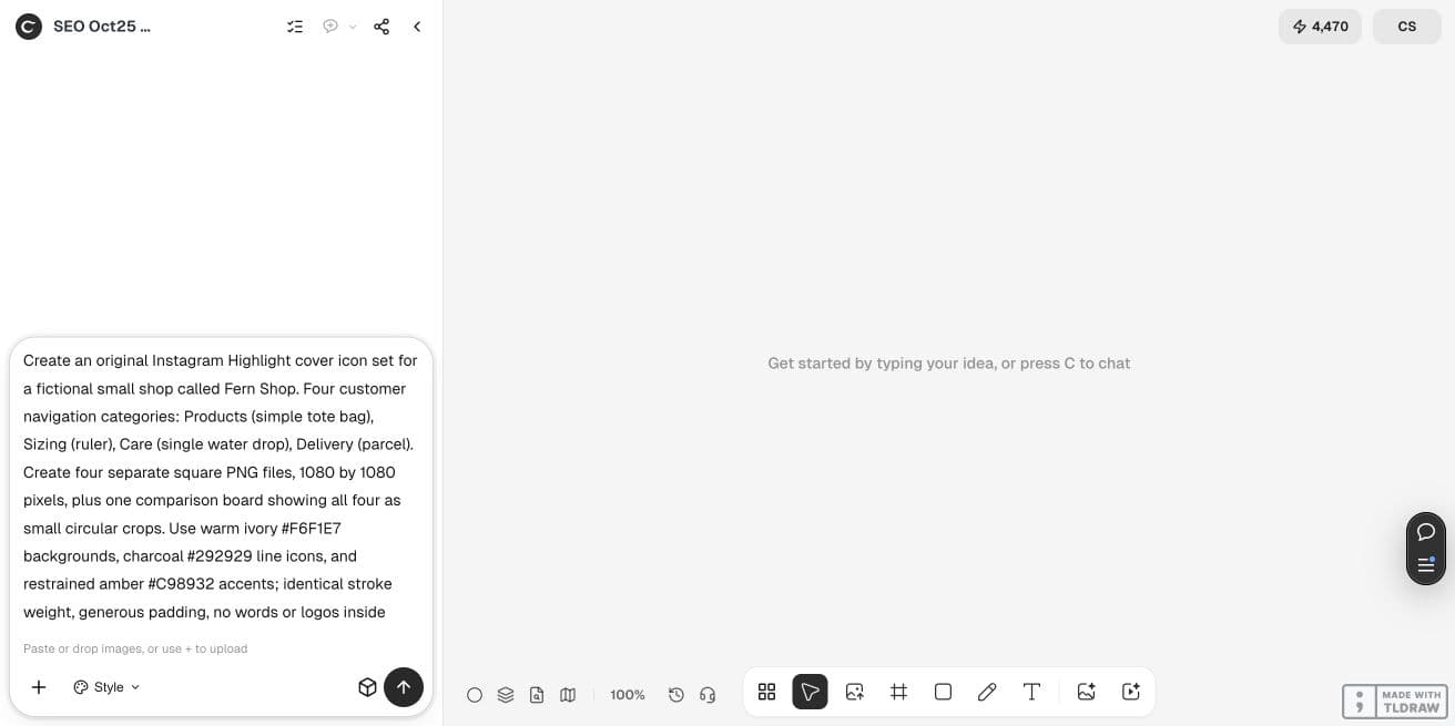 Ciyo内のFern Shopの4分類アイコン制作指示